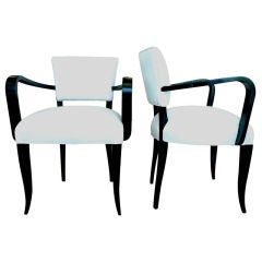 Pair of French 1940's Modernist Bridge Chairs