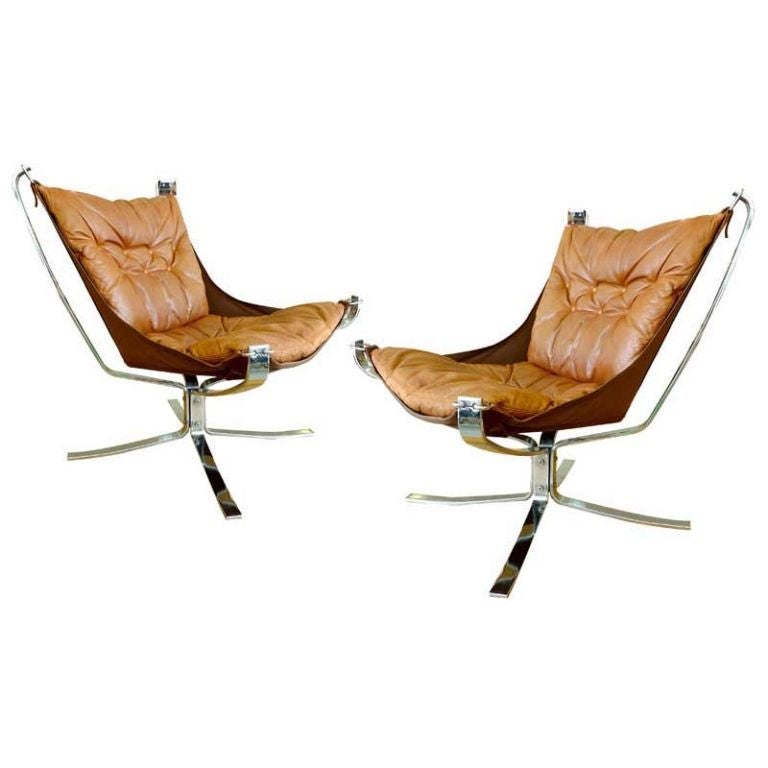 Pair of Sigurd Ressel "Falcon" Chairs