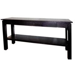 Grasscloth Console Table