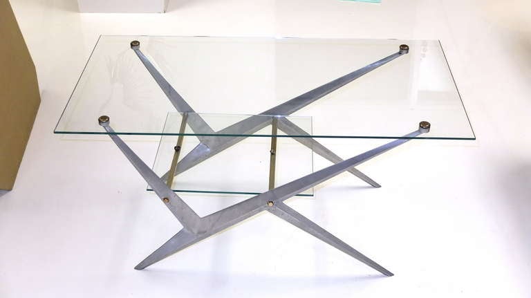 French 1950's Bi-Level Cocktail Table by Angelo Ostuni For Sale 2