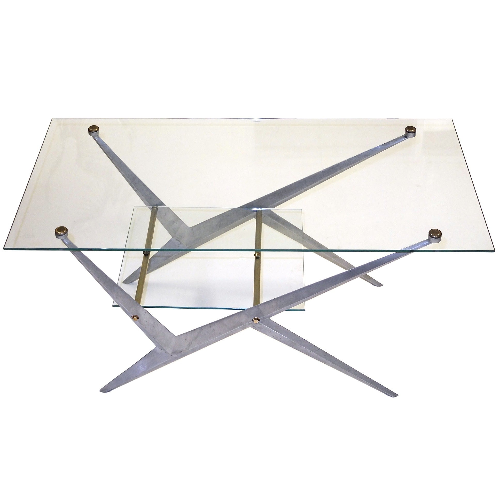 French 1950's Bi-Level Cocktail Table by Angelo Ostuni For Sale