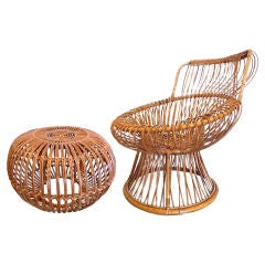 Franco Albini Margherita Chair and Pouf