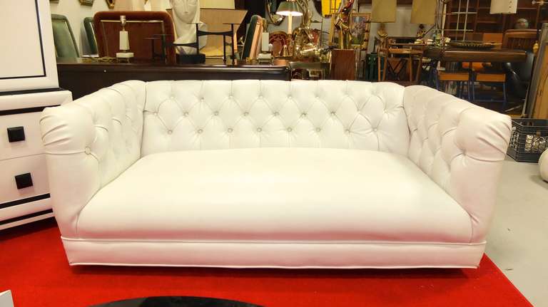 Mid-Century Modern Chesterfield Loveseat From Charak For Sale
