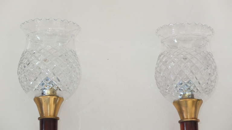 Pair of French 1950's Torchere Sconces For Sale 1