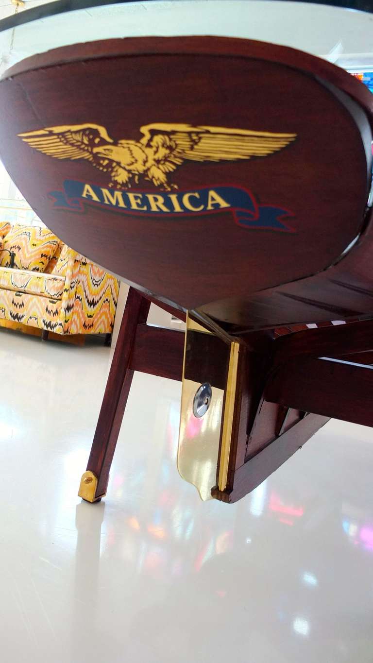American First America's Cup Winner - 1851 'America' - Model Hull Table