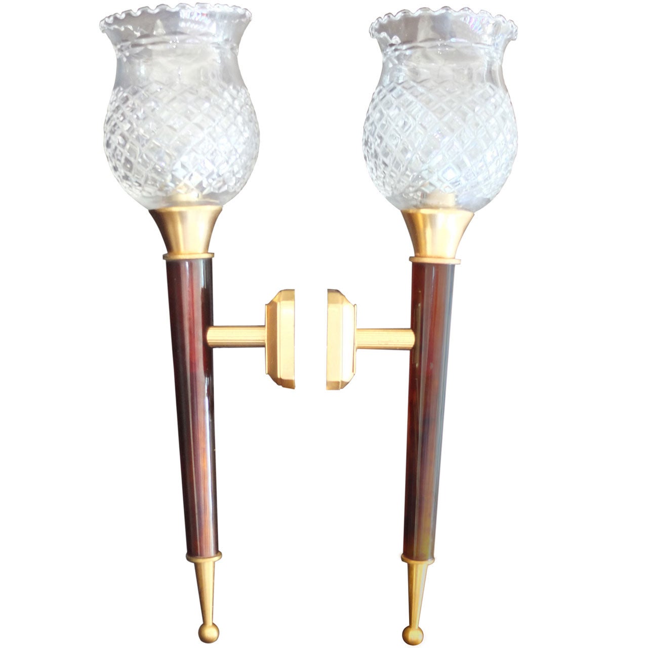 Pair of French 1950's Torchere Sconces