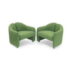 Pair of Vintage 1966 Tecno Tub Chairs by Eugenio Gerli