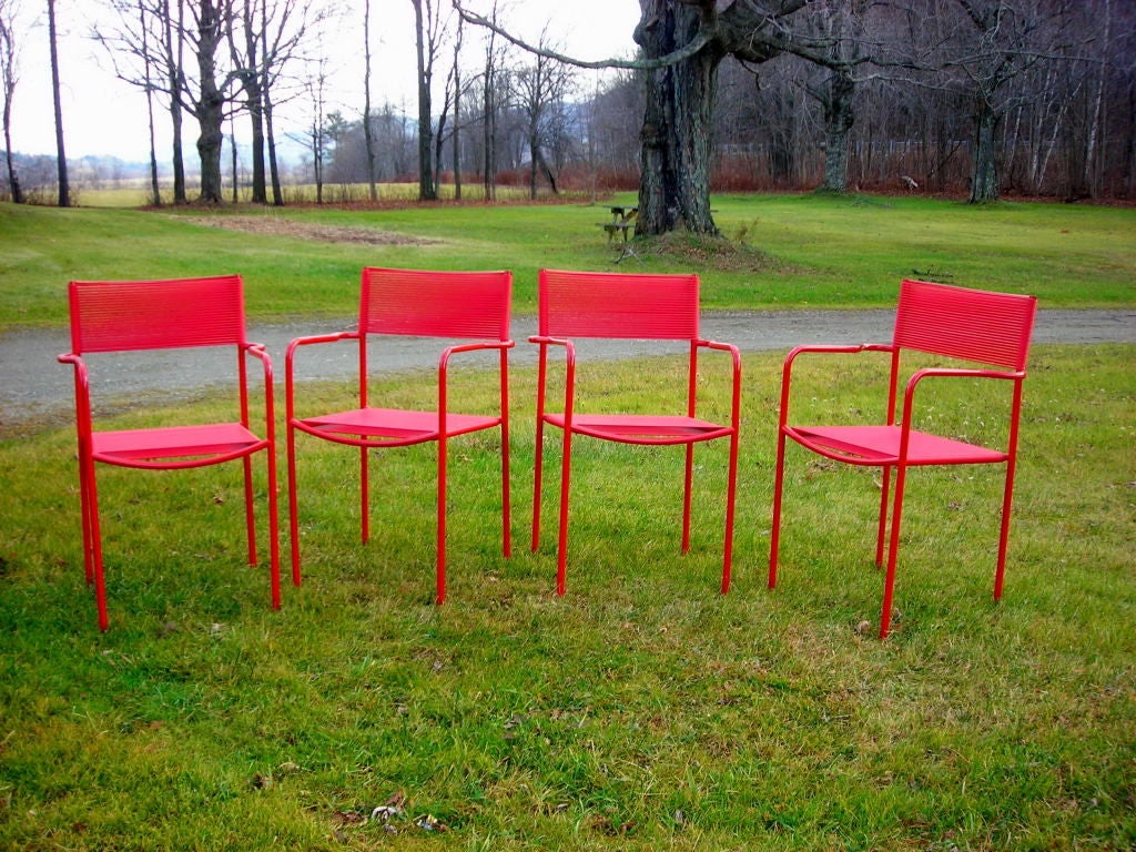 4 Spaghetti Chairs by Giandomenico Belotti for Alias 3