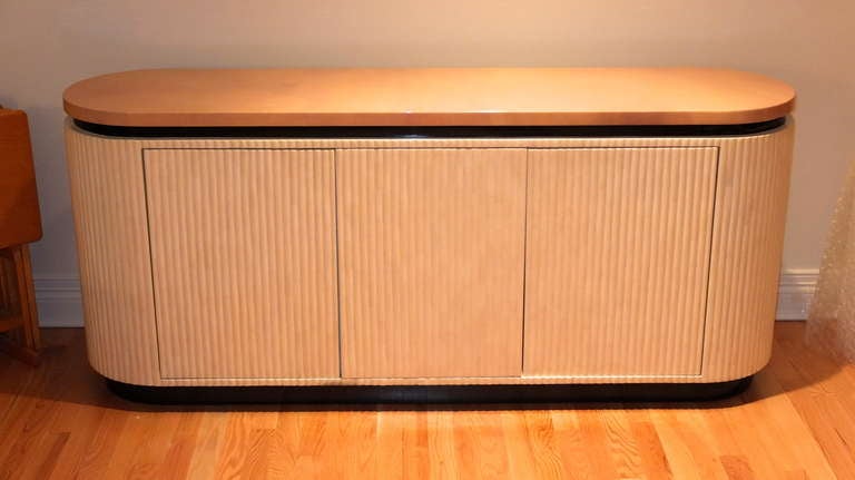 Late 20th Century Lacquered Goatskin Credenza by Enrique Garcel of Colombia