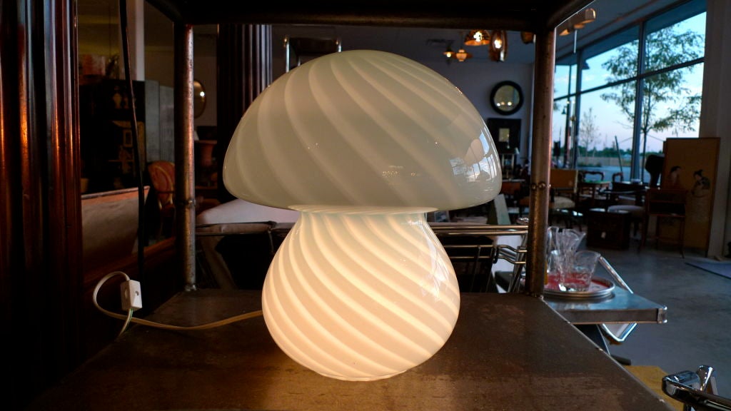 murano vetri mushroom lamp