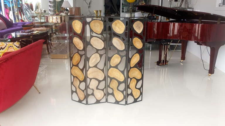 Mica & Iron Folding Screen