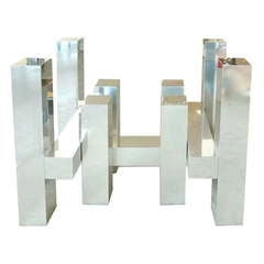 Polished Aluminum Skyscraper Dining Table Base 9