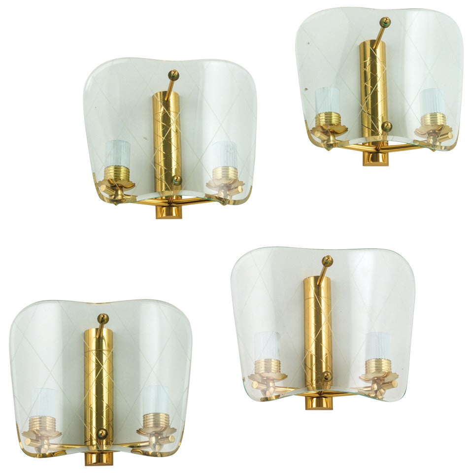 Four Pairs of Italian Sconces For Sale