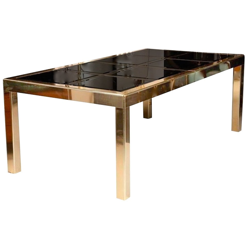Mastercraft Bronze Mirror and Brass Dining Table (SATURDAY SALE)