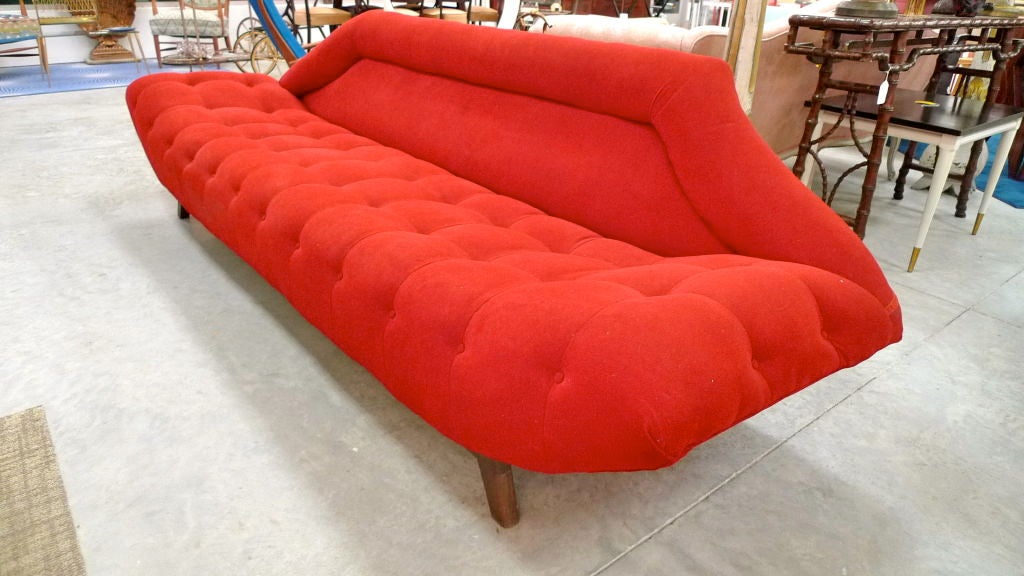 American Tufted Long Gondola Sofa by Adrian Pearsall for Craft Associates