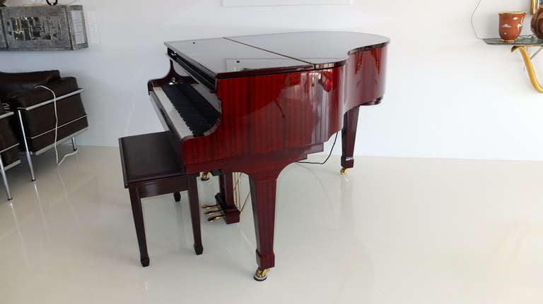 American Story & Clark Baby Grand QRS Player Piano In Red Mahogany