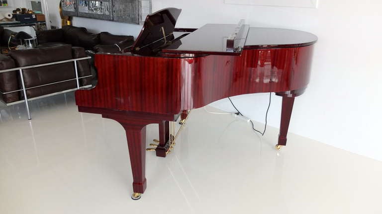 Story & Clark Baby Grand QRS Player Piano In Red Mahogany 1