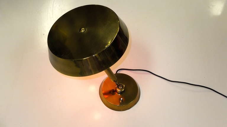 Italian Solid Brass Rotating Ball Desk Lamp 1