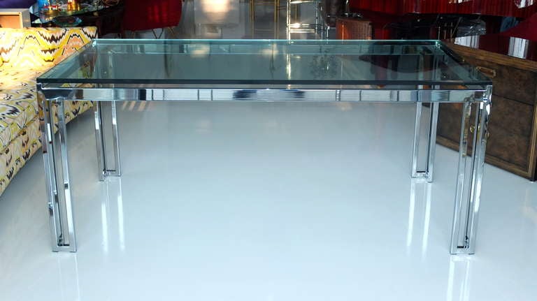 Milo Baughman Chrome DIning Set