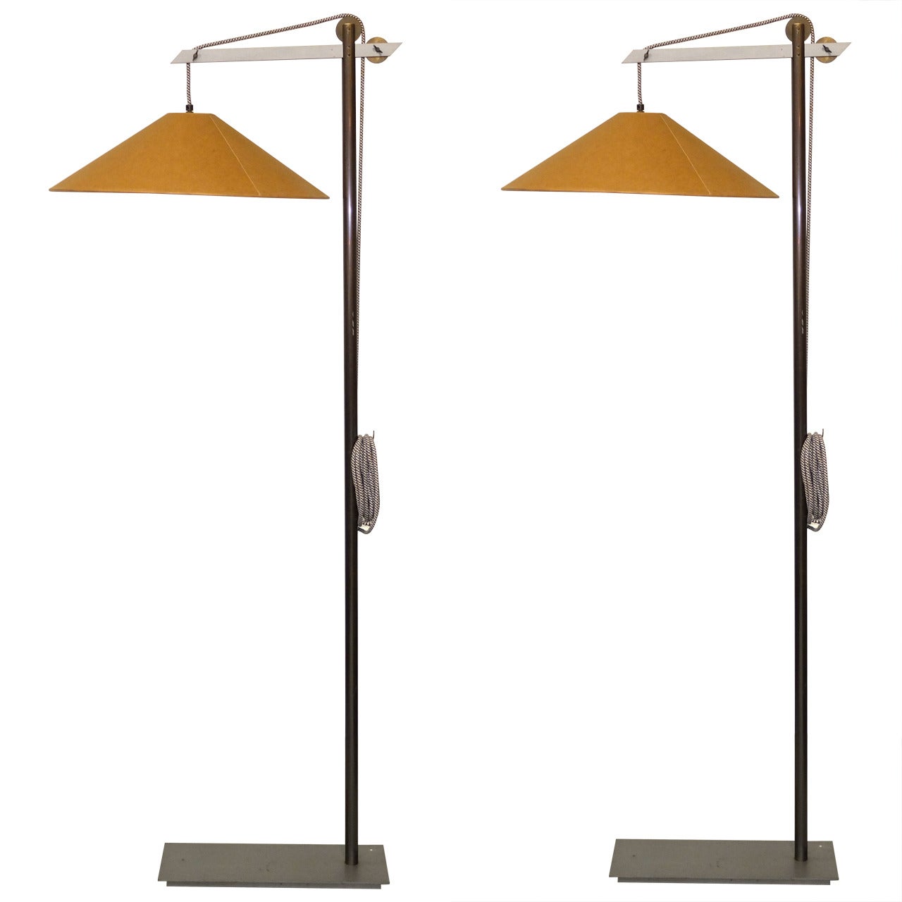 Paire de lampadaires en kraft par Andree Putman pour Ecart International