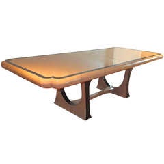 Lacquered Goatskin Dining Table by Enrique Garcez