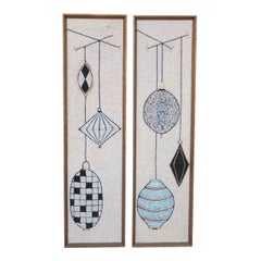 Pair of 1960's Gravel Art Panels