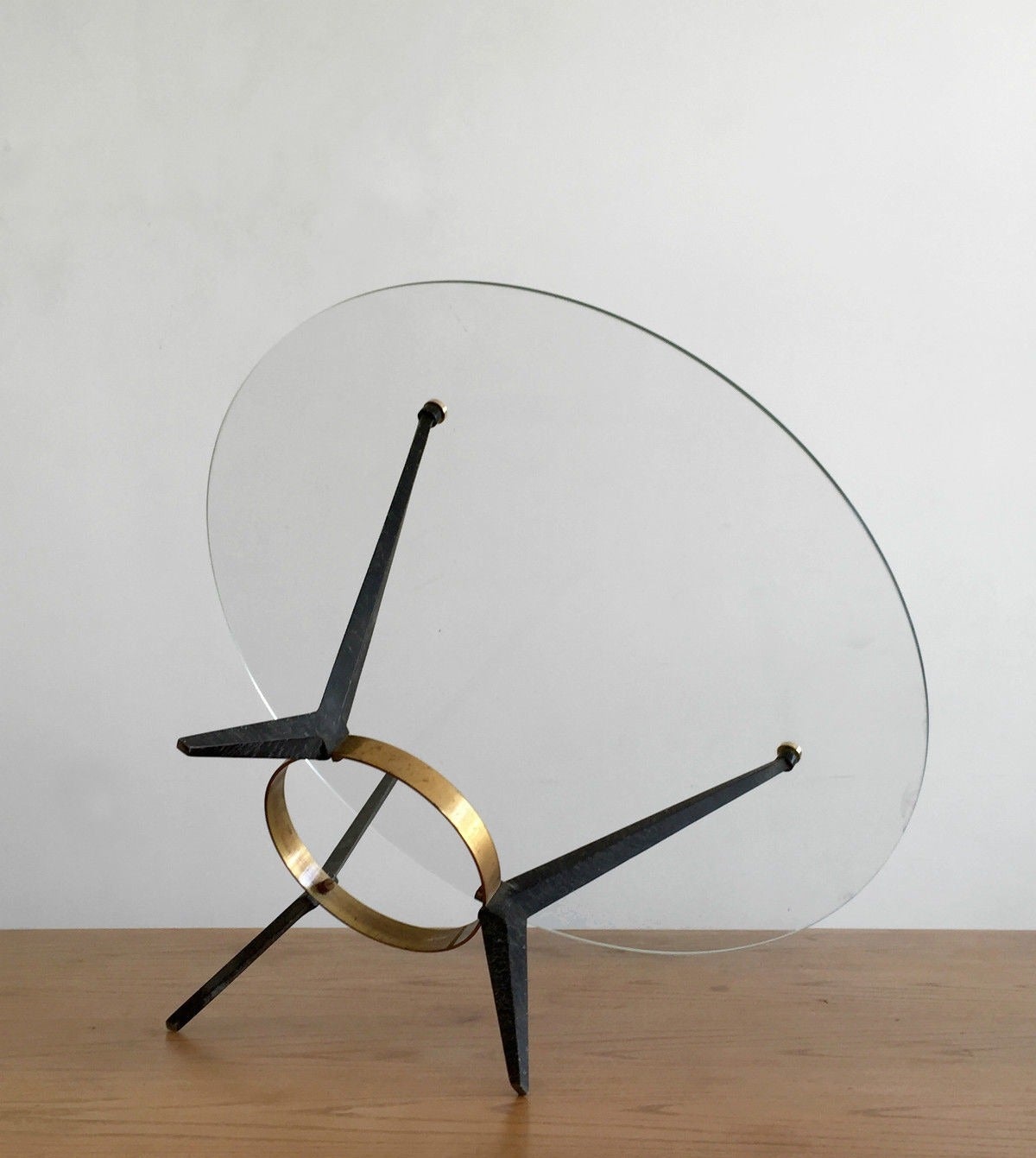 Mid-20th Century Angelo Ostuni Round Top Tripod Cocktail Table