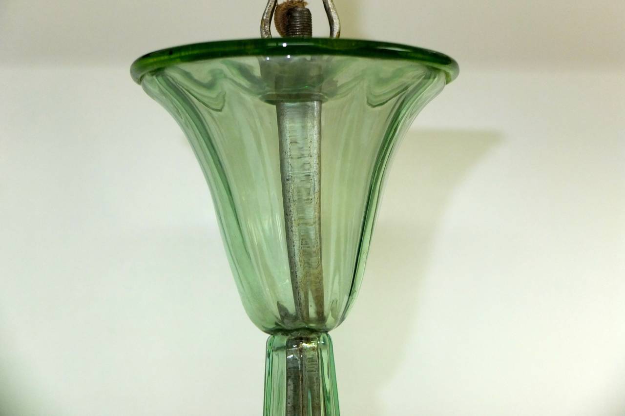 1960s Green Murano Glass Chandelier 1