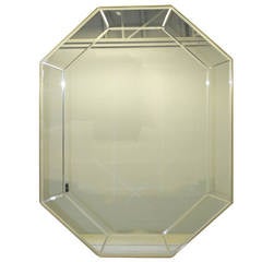 La Barge Long Brass Octagonal Mirror 12