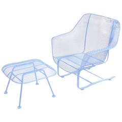 Woodard "Sculptura" Bouncer Lounge Chair & Ottoman