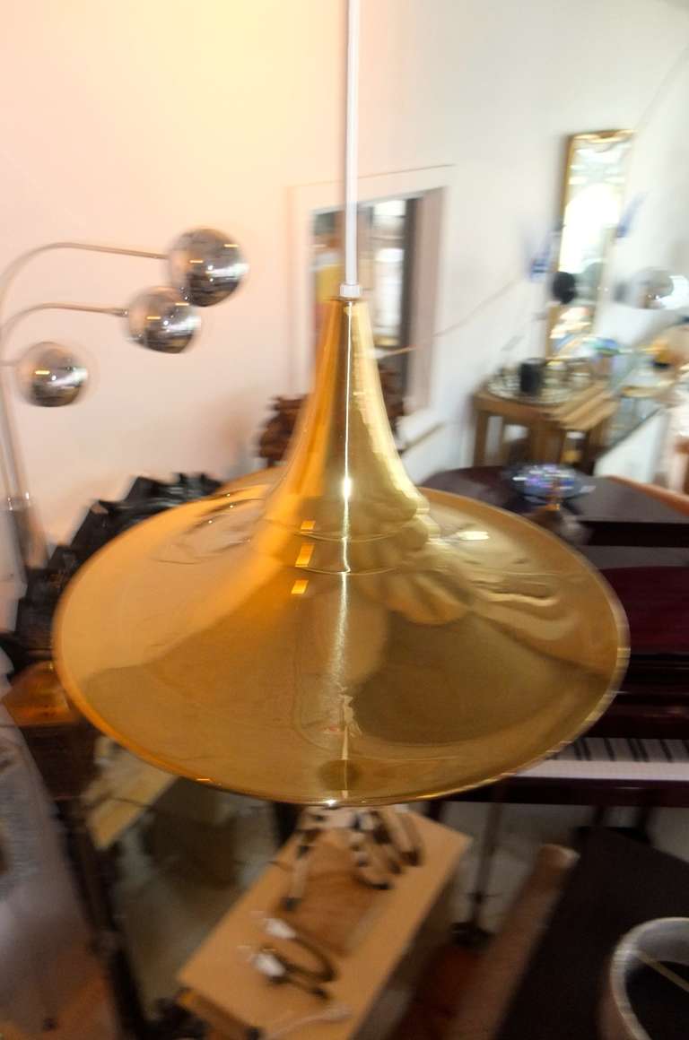 Brass Witches Hat Pendant In Excellent Condition In Hanover, MA