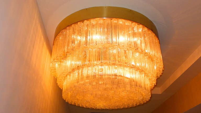 Lustre de salle de bal rond Tronchi de Venini en vente 3