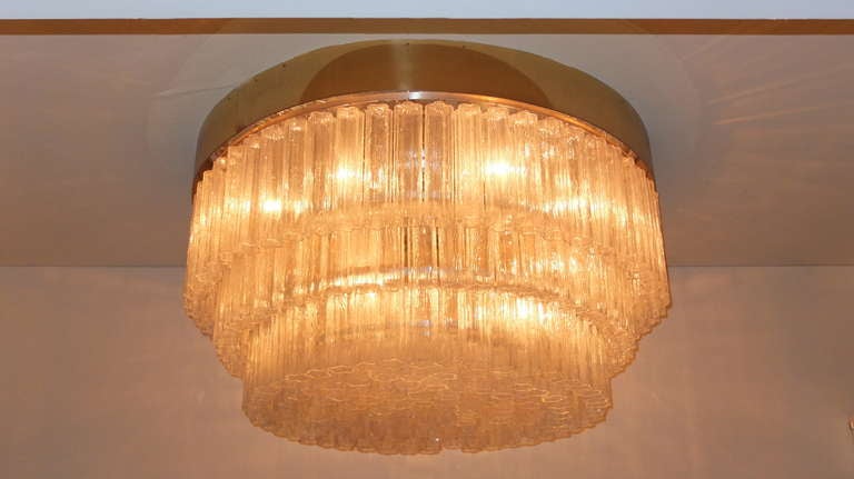 Lustre de salle de bal rond Tronchi de Venini en vente 4