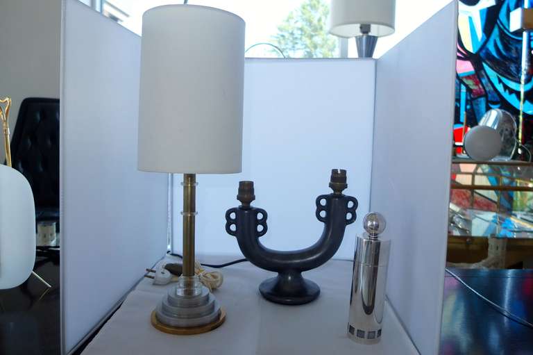 French Ceramic Lamp in the Style of Georges Jouve 4