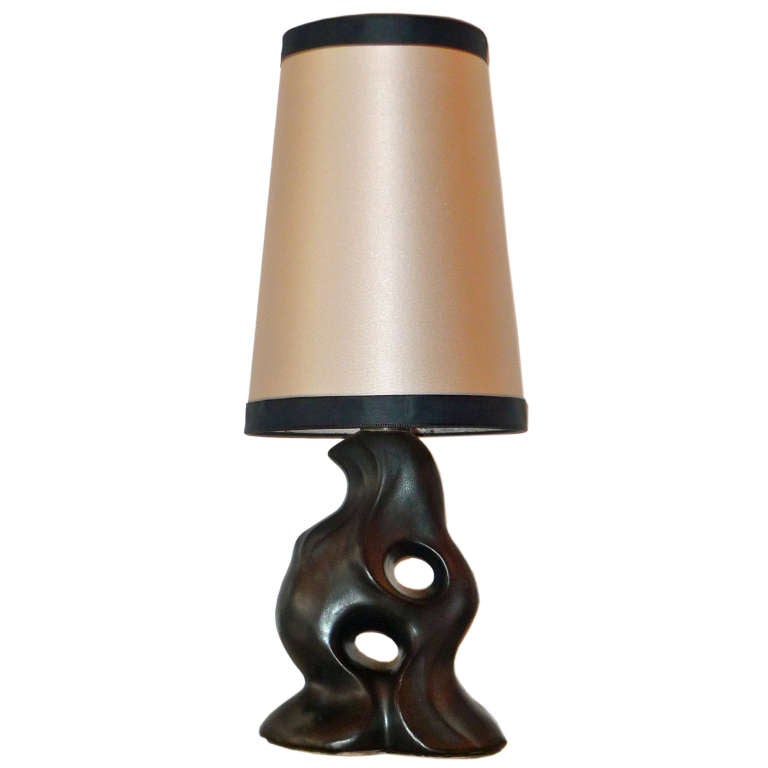French Ceramic Lamp in the Style of Georges Jouve 5