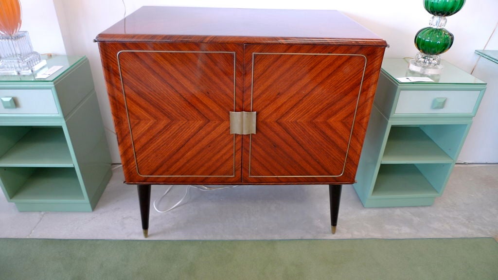 Mid-20th Century Sylvio Cavatorta (signed) Italian Liquor Cabinet Bar