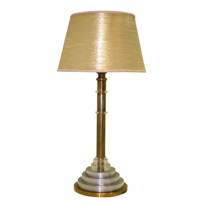 French Art Deco Table Lamp by Hubens