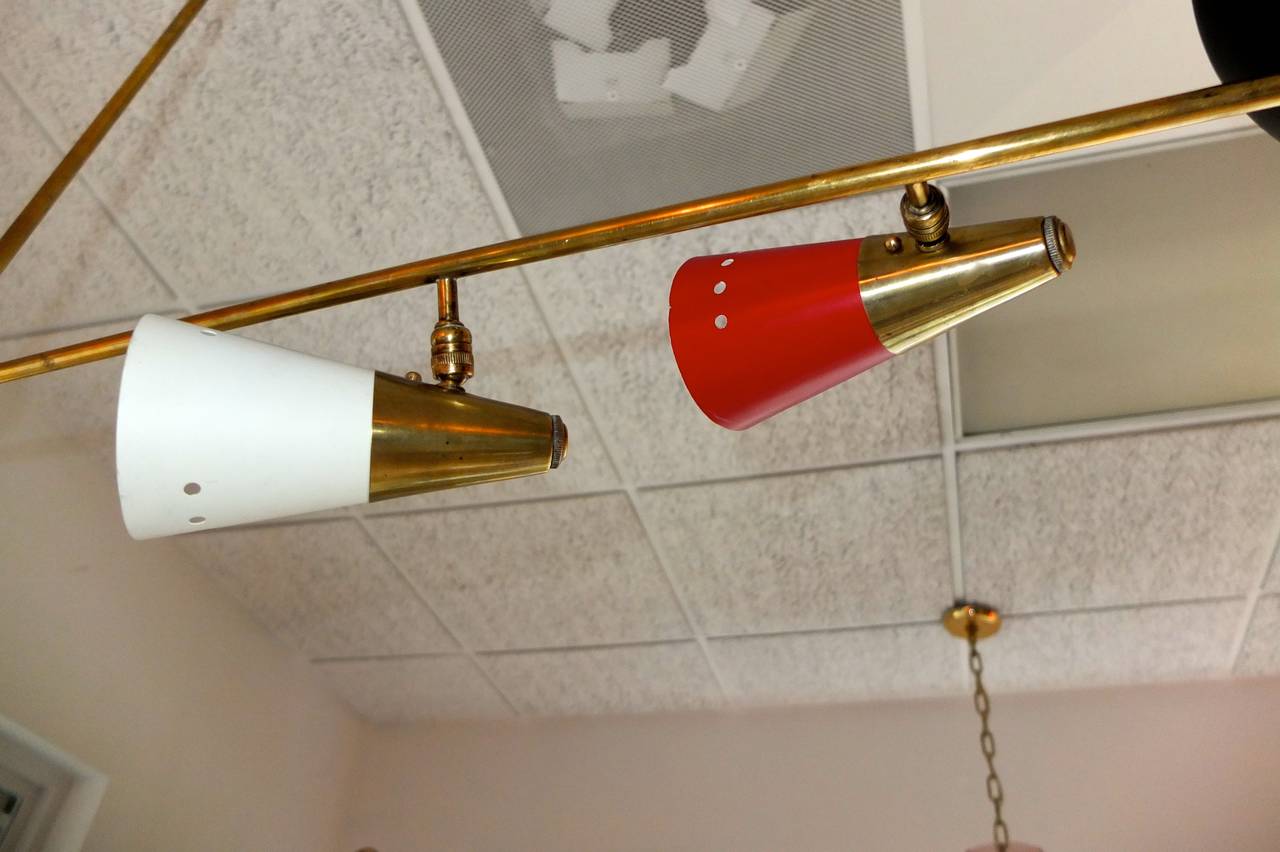 1960's Italian Counterbalance Ceiling Light 2