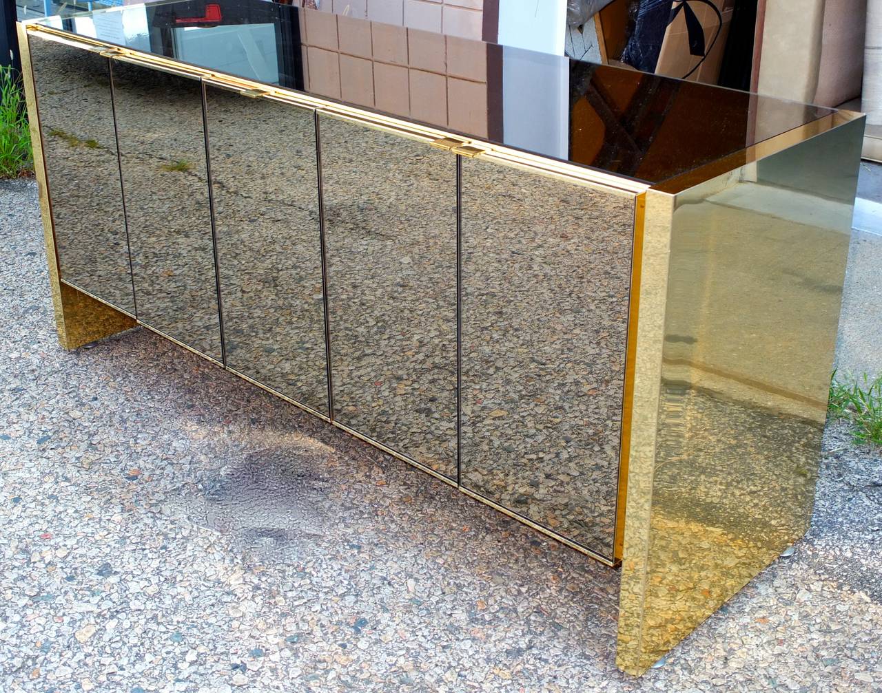 brass tinted mirror