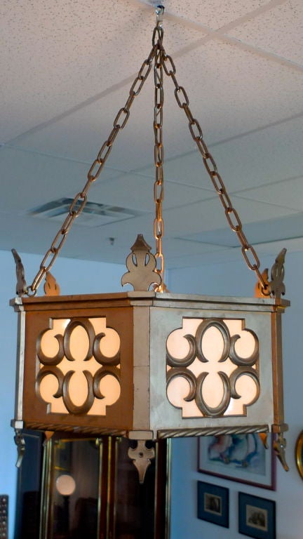 Mid-20th Century Ecclesiastical Gothic Chandelier For Sale