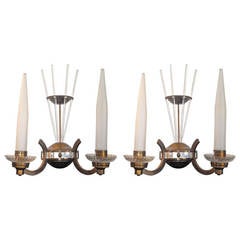 Pair of French Art Deco Sconces Attributed to Petitot 3