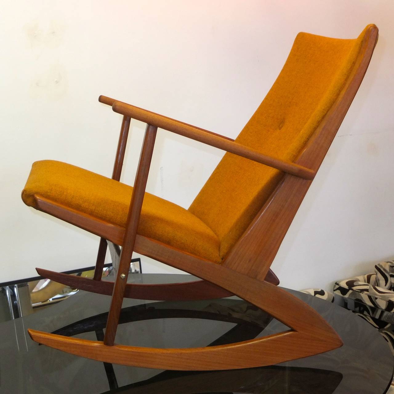 Mid-Century Modern Rocker danois par Holgar Georg Jensen, 1958 en vente