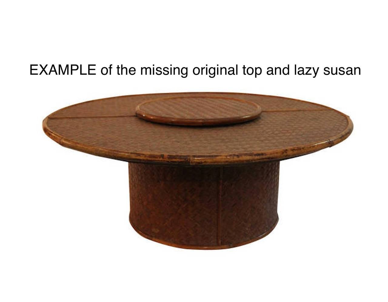 Rattan Drum Table Base by Gabriella Crespi For Sale at 1stdibs