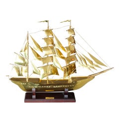 Brass Scale Model Of Tall Ship "Sagres" 1