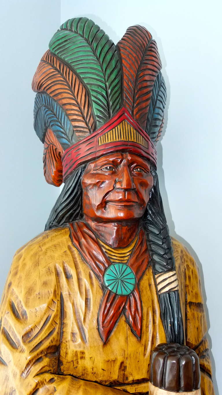 Cigar Store Indian By Ed Boggis For Sale at 1stDibs