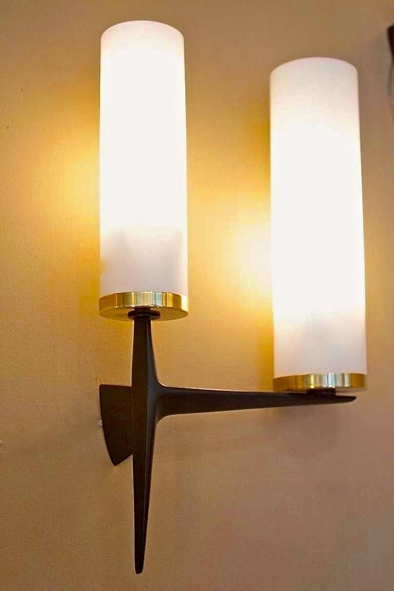 Pair of Maison Arlus Sconces In Excellent Condition For Sale In Hanover, MA