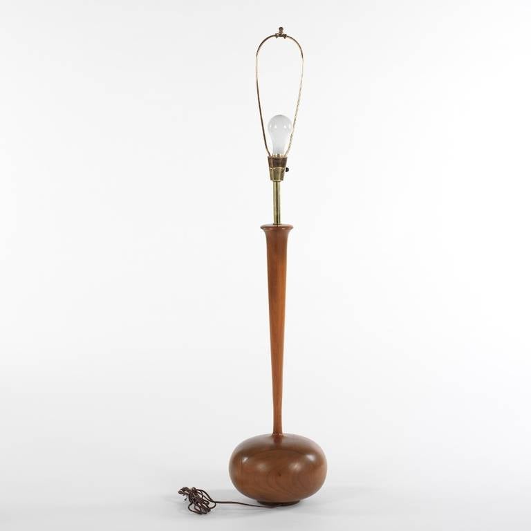Mid-20th Century Studio Craft Organic Modern Walnut Lamp