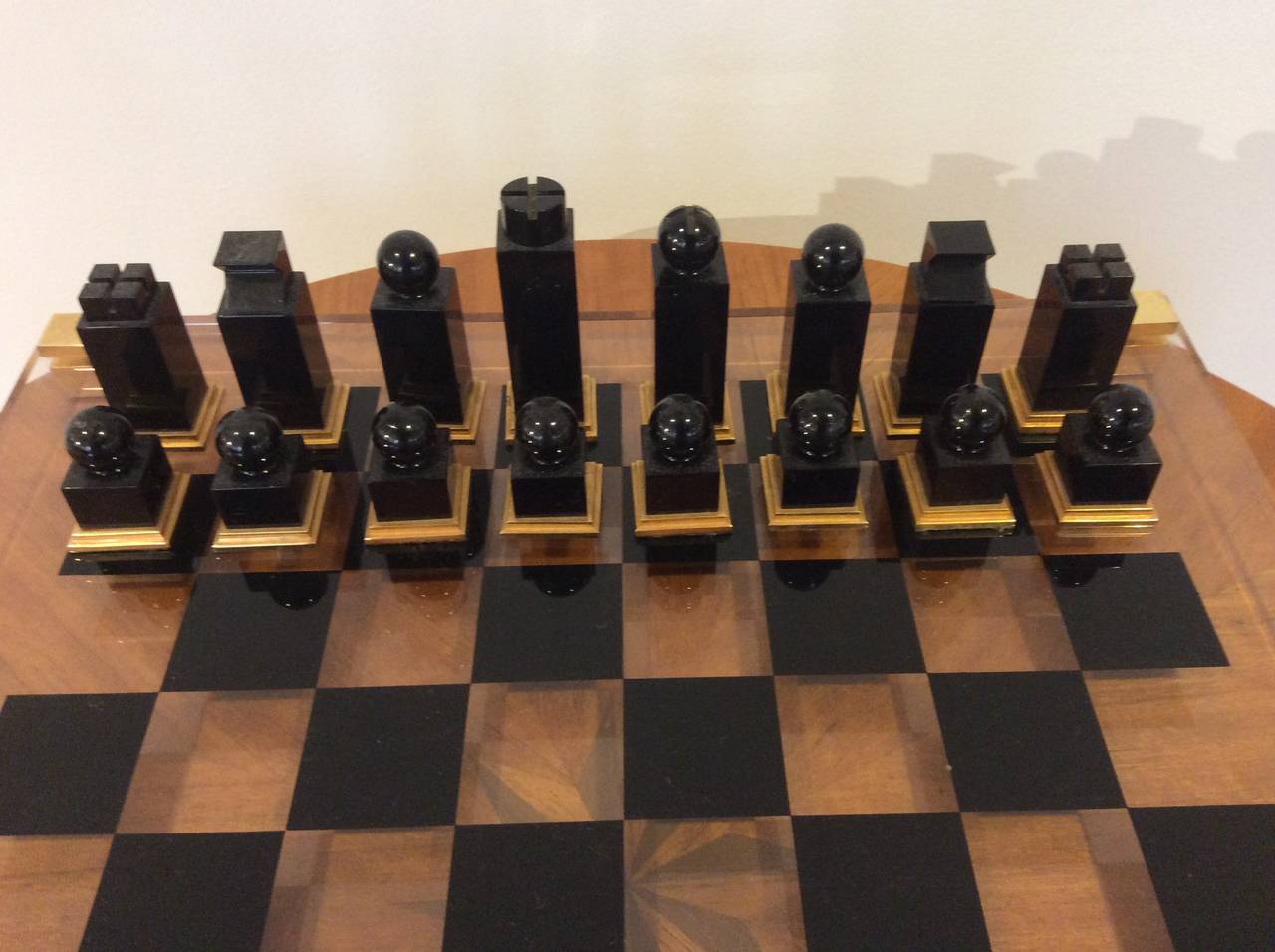 Michel Dumas Lucite Chess Set In Excellent Condition In Hanover, MA