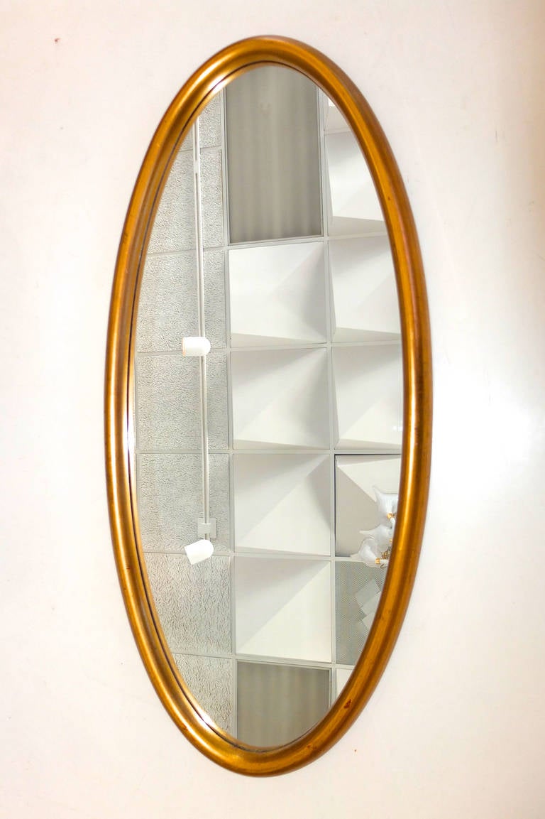 Italian LaBarge Oval Giltwood Mirror