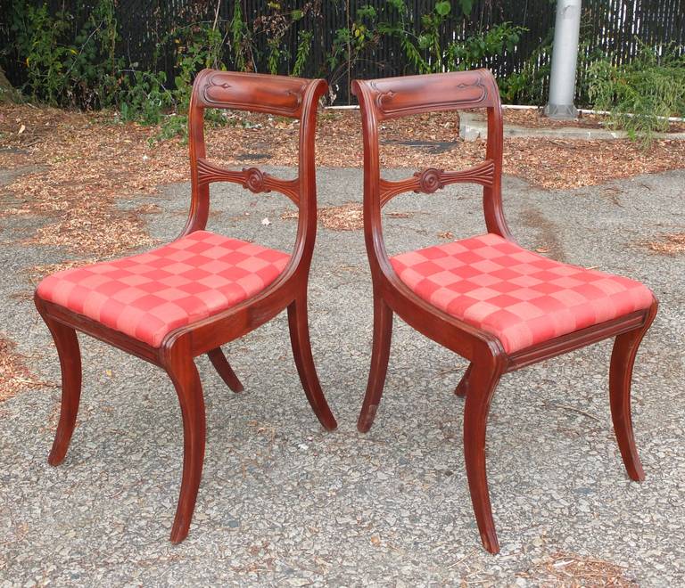 English Six Regency Mahogany Dining Chairs
